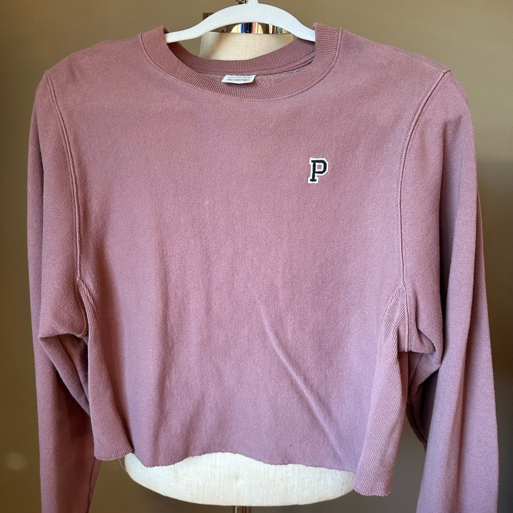 VS Pink Crew Cropped Sweater